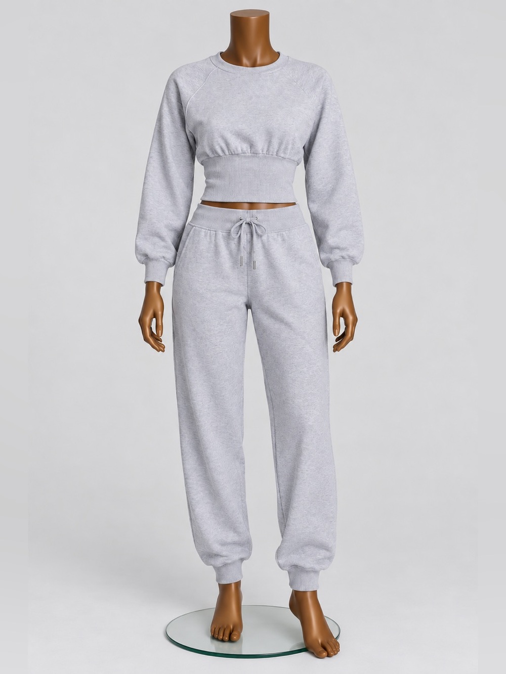 Victoria's Secret Light Gray High-Rise Drawstring Joggers